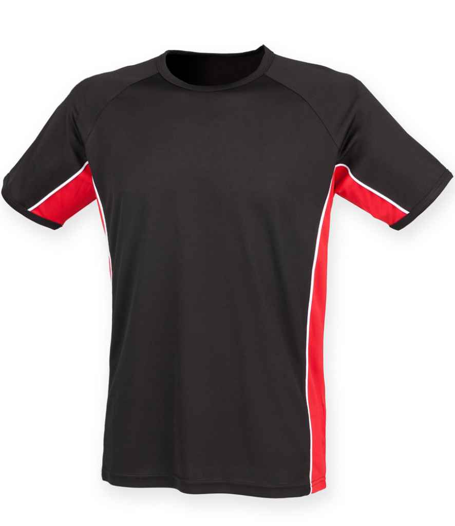 Finden and Hales Kids Performance Team T-Shirt in Black by Finden + Hales — Custom branded clothing by Print Press, featuring premium embroidery produced in our specialist print lab in the UK.