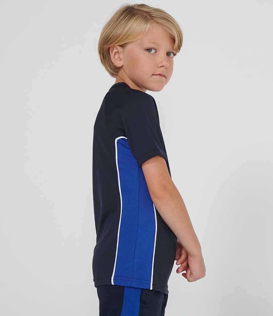 Finden and Hales Kids Performance Team T-Shirt in Navy by Finden + Hales — Custom branded clothing by Print Press, featuring premium embroidery produced in our specialist print lab in the UK.