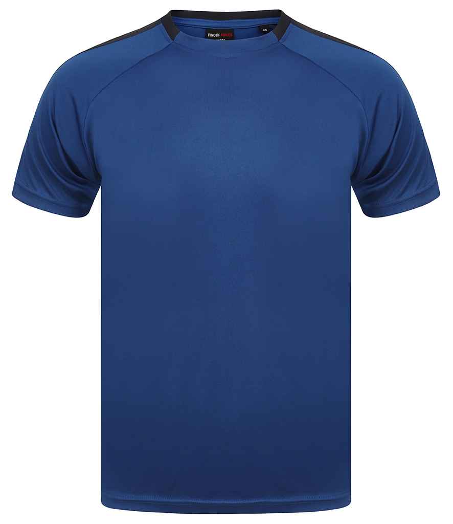 Finden and Hales Unisex Team T-Shirt in Royal Blue Navy by Finden + Hales — Custom branded clothing by Print Press, featuring premium embroidery produced in our specialist print lab in the UK.