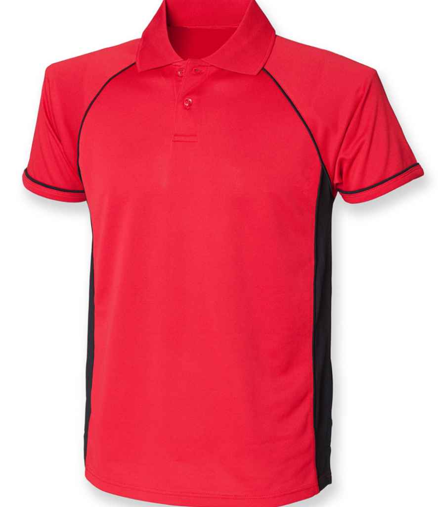 Finden and Hales Performance Panel Polo Shirt in by Finden + Hales — Custom branded clothing by Print Press, featuring premium embroidery produced in our specialist print lab in the UK.