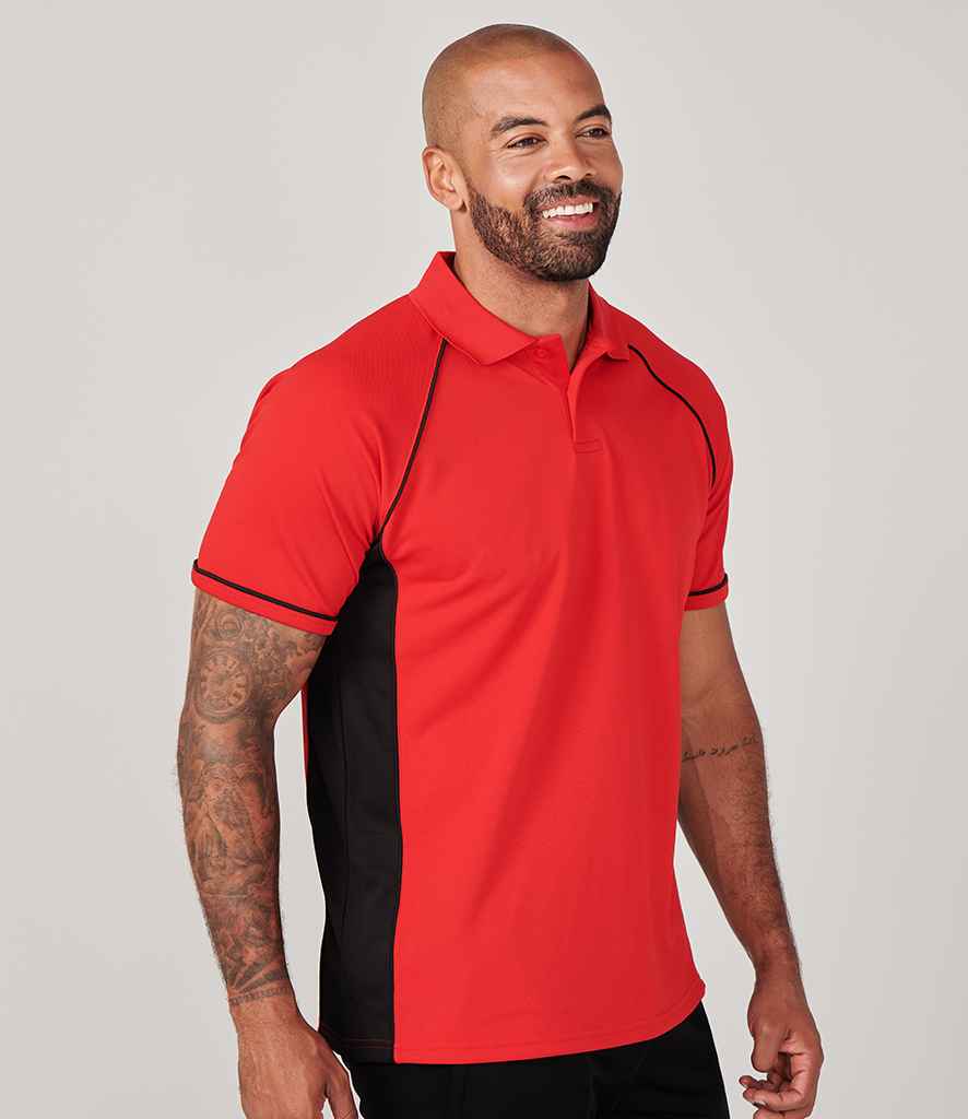 Finden and Hales Performance Panel Polo Shirt in by Finden + Hales — Custom branded clothing by Print Press, featuring premium embroidery produced in our specialist print lab in the UK.