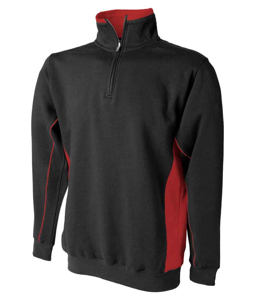 Finden and Hales Zip Neck Sweatshirt in by Finden + Hales — Custom branded clothing by Print Press, featuring premium embroidery produced in our specialist print lab in the UK.