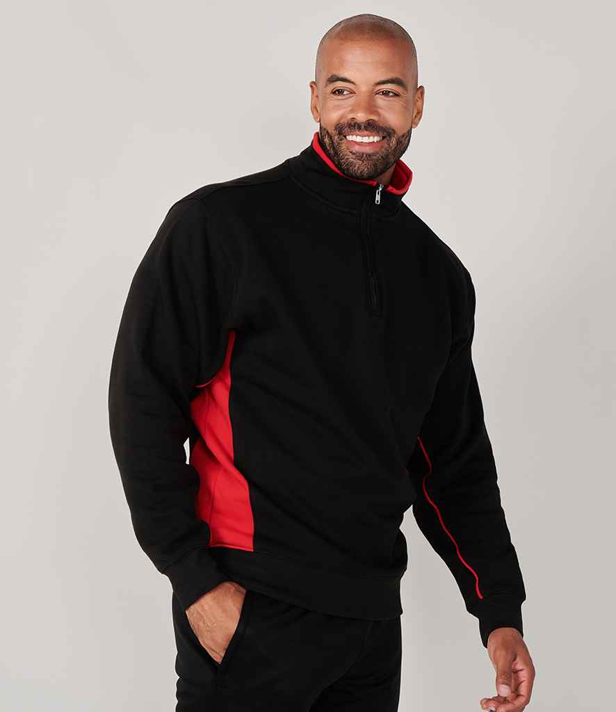 Finden and Hales Zip Neck Sweatshirt in by Finden + Hales — Custom branded clothing by Print Press, featuring premium embroidery produced in our specialist print lab in the UK.