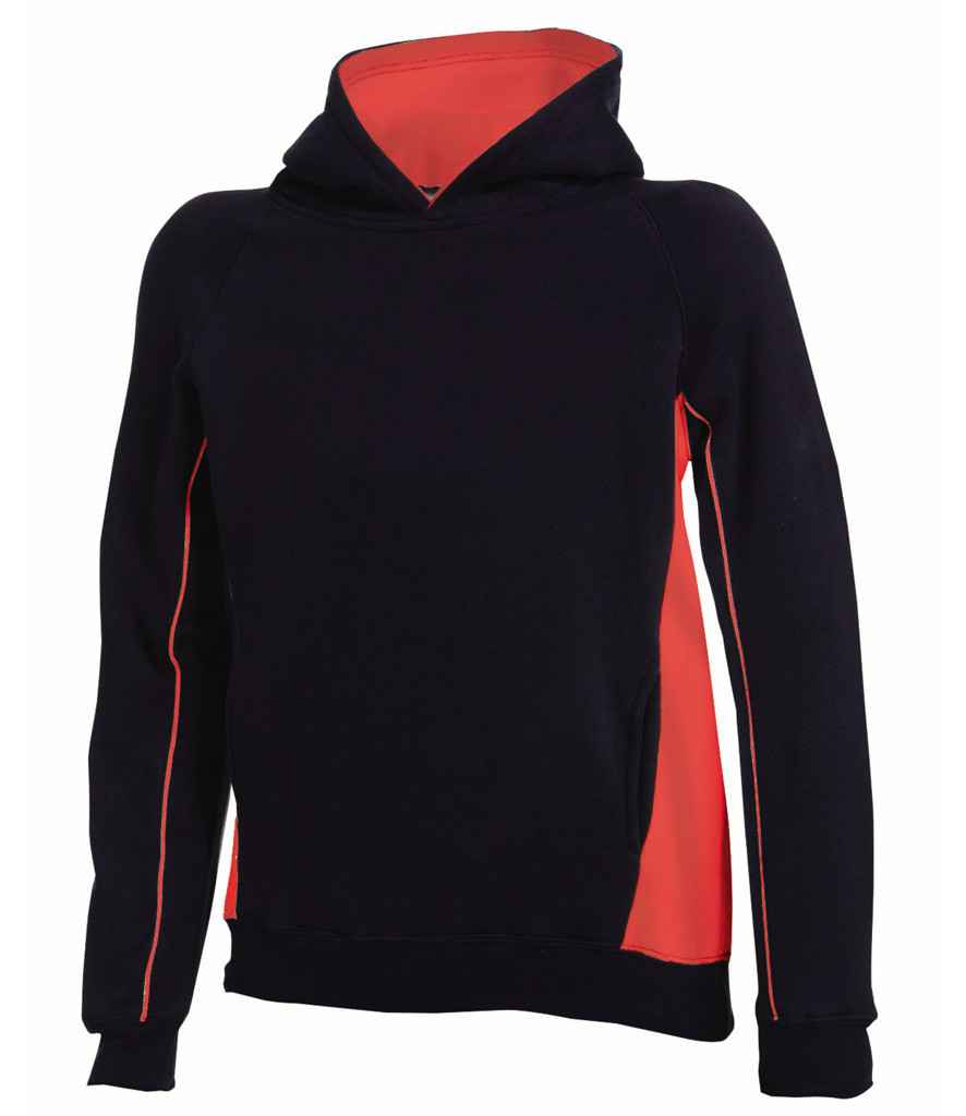 Finden and Hales Kids Contrast Hooded Sweatshirt in by Finden + Hales — Custom branded clothing by Print Press, featuring premium embroidery produced in our specialist print lab in the UK.