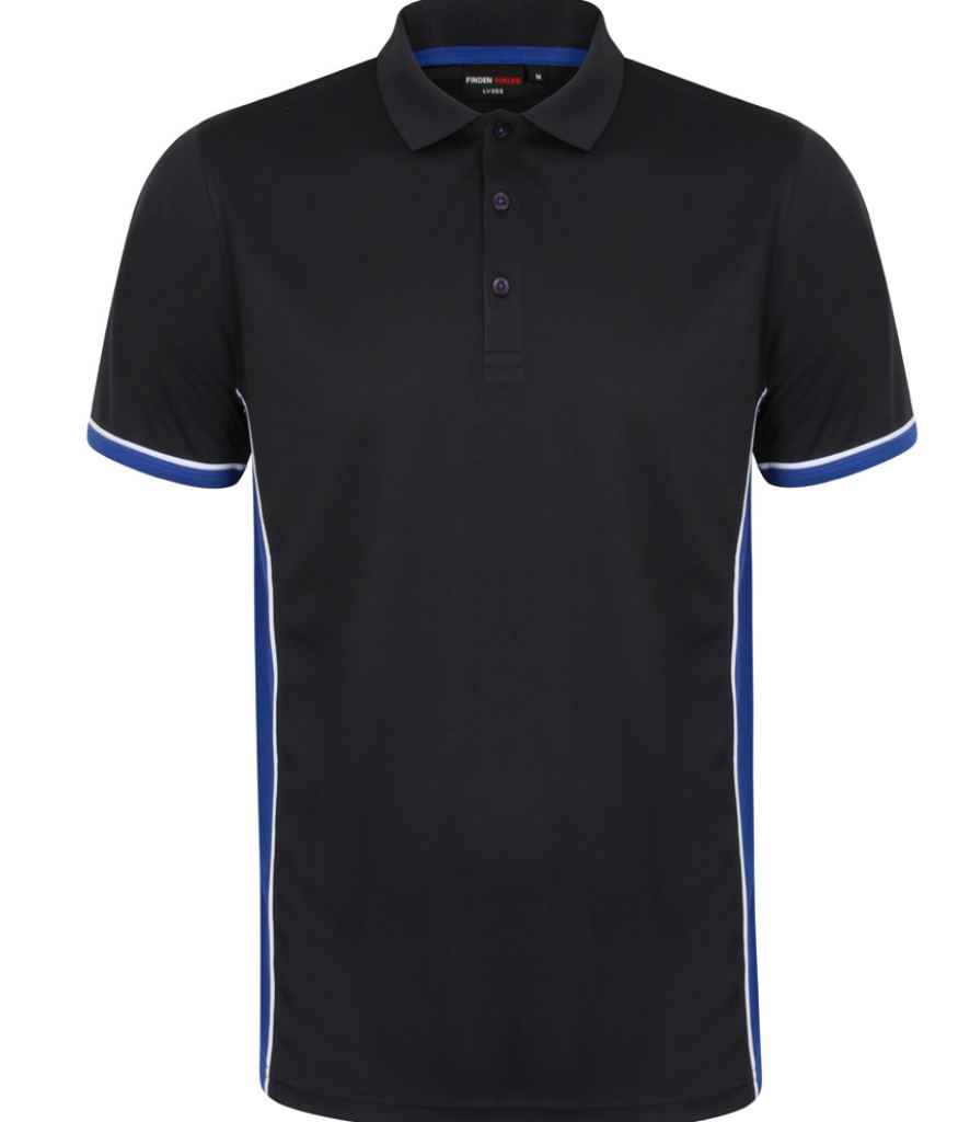 Finden and Hales Contrast Panel Polo Shirt in by Finden + Hales — Custom branded clothing by Print Press, featuring premium embroidery produced in our specialist print lab in the UK.
