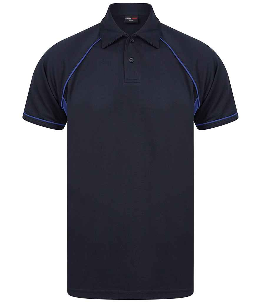 Finden and Hales Performance Piped Polo Shirt in by Finden + Hales — Custom branded clothing by Print Press, featuring premium embroidery produced in our specialist print lab in the UK.