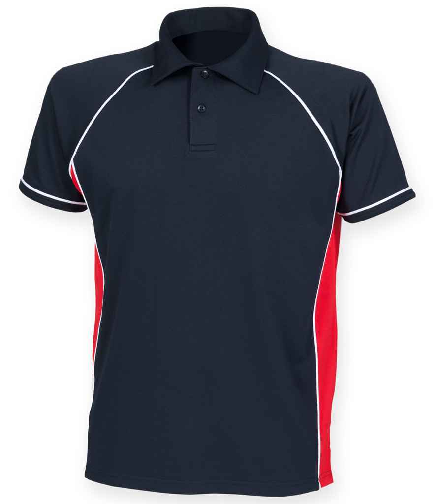 Finden and Hales Performance Piped Polo Shirt in by Finden + Hales — Custom branded clothing by Print Press, featuring premium embroidery produced in our specialist print lab in the UK.