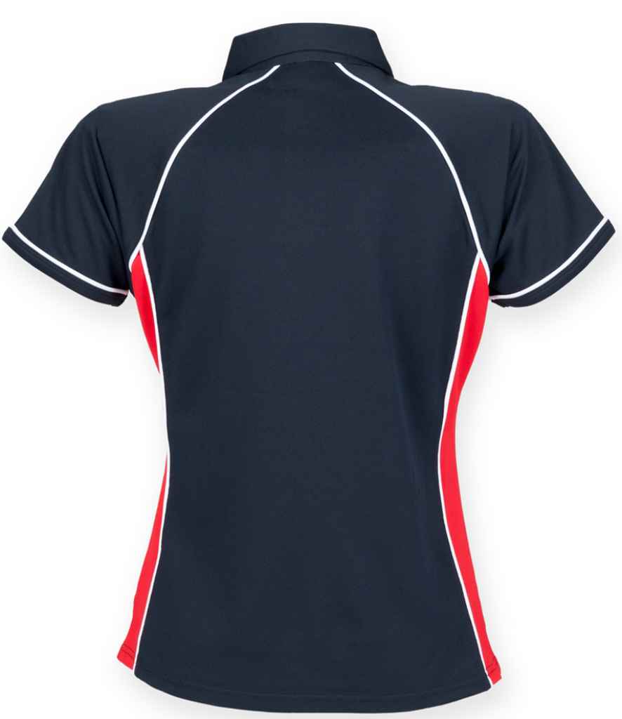Finden and Hales Ladies Performance Piped Polo Shirt in by Finden + Hales — Custom branded clothing by Print Press, featuring premium embroidery produced in our specialist print lab in the UK.