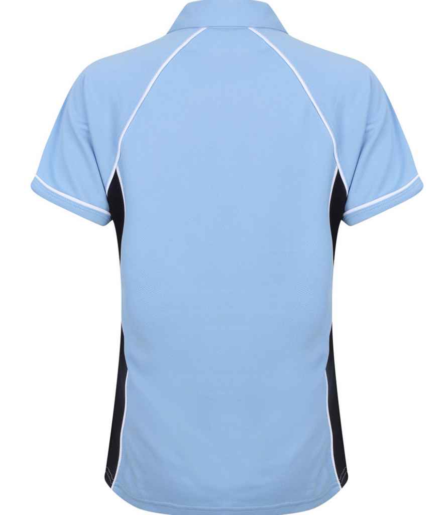 Finden and Hales Ladies Performance Piped Polo Shirt in by Finden + Hales — Custom branded clothing by Print Press, featuring premium embroidery produced in our specialist print lab in the UK.