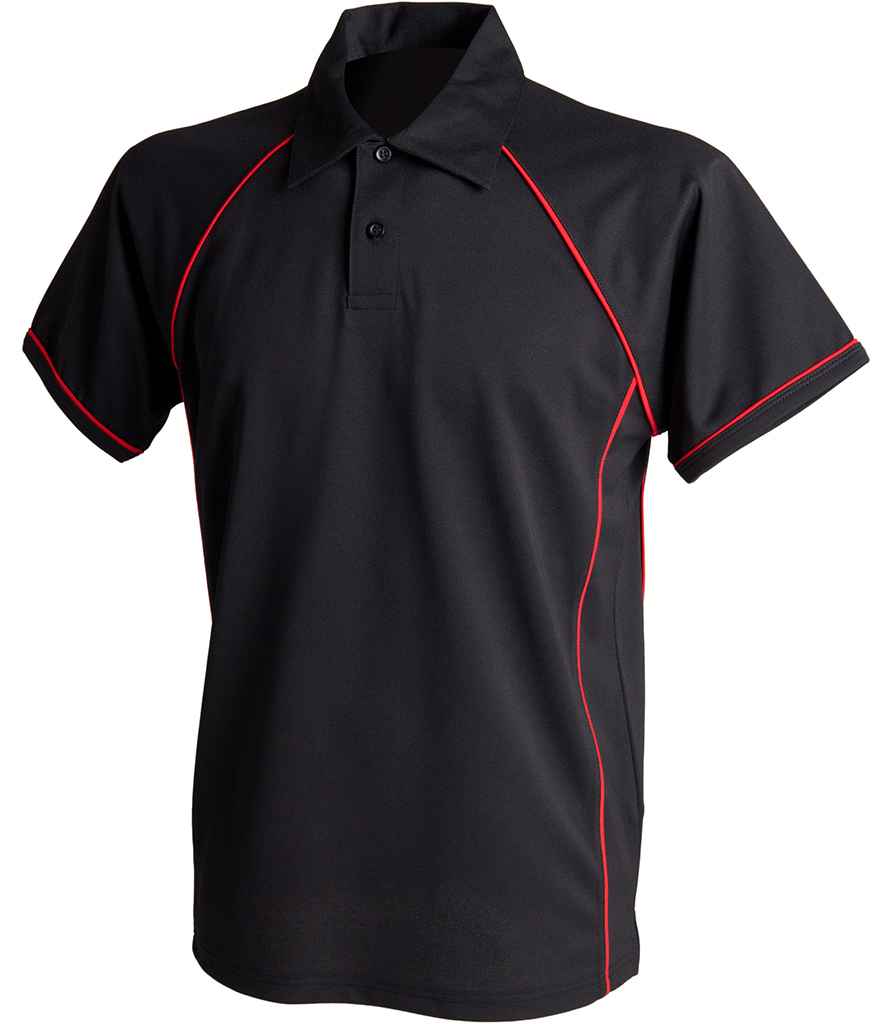 Finden and Hales Kids Performance Piped Polo Shirt in by Finden + Hales — Custom branded clothing by Print Press, featuring premium embroidery produced in our specialist print lab in the UK.