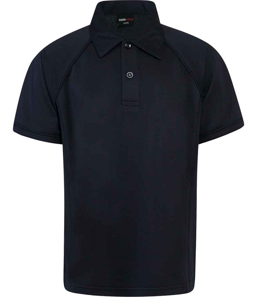 Finden and Hales Kids Performance Piped Polo Shirt in Navy Navy by Finden + Hales — Custom branded clothing by Print Press, featuring premium embroidery produced in our specialist print lab in the UK.