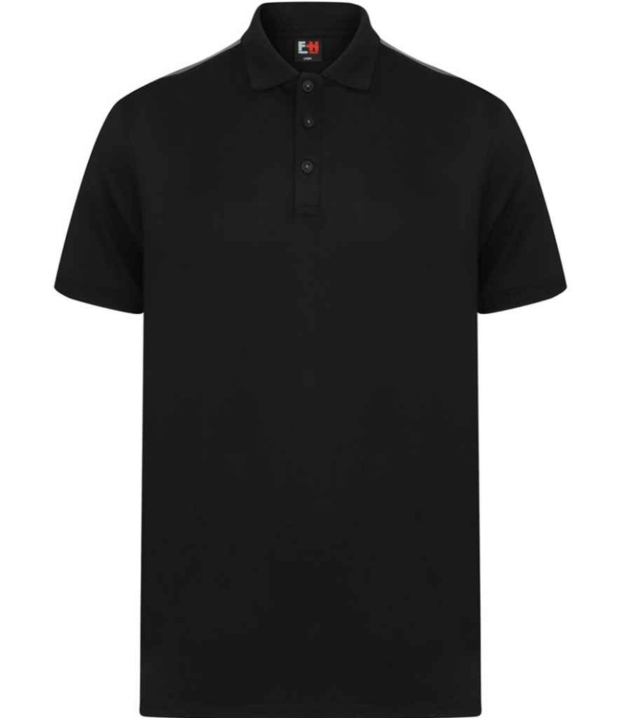 Finden and Hales Unisex Contrast Panel Pique Polo Shirt in by Finden + Hales — Custom branded clothing by Print Press, featuring premium embroidery produced in our specialist print lab in the UK.