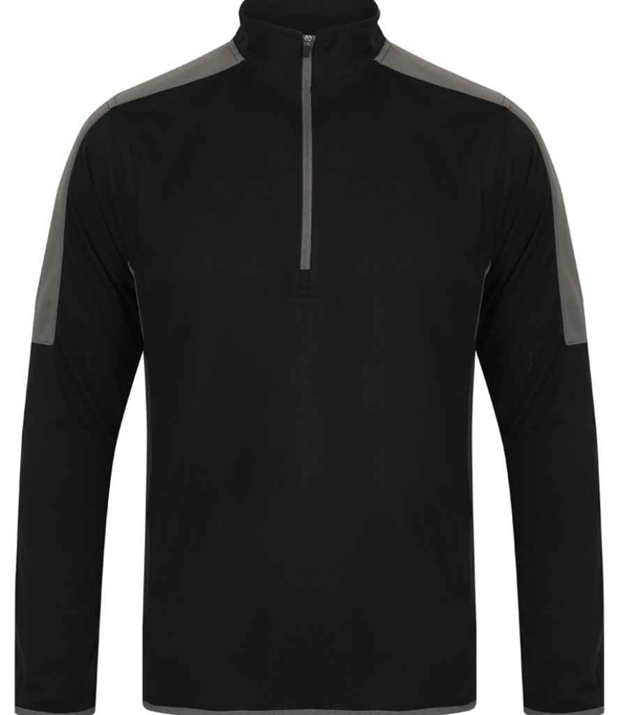 Finden and Hales Contrast Zip Neck Midlayer Top in by Finden + Hales — Custom branded clothing by Print Press, featuring premium embroidery produced in our specialist print lab in the UK.