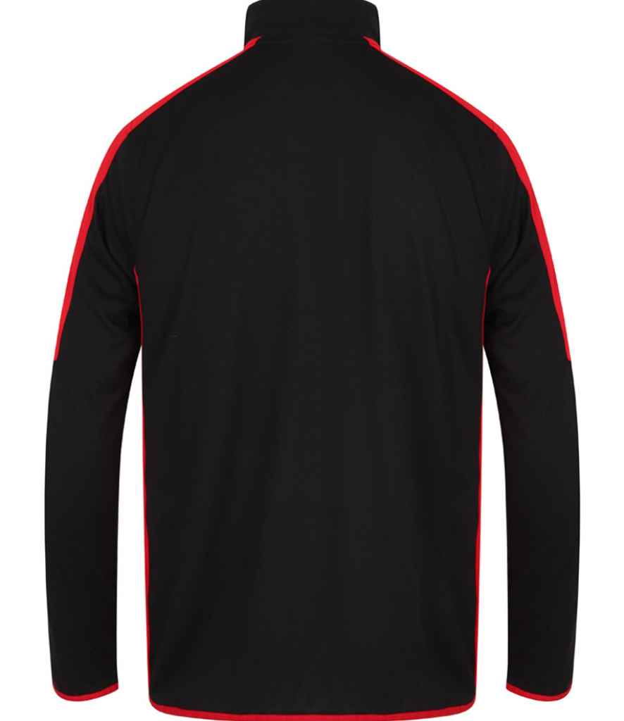 Finden and Hales Contrast Zip Neck Midlayer Top in by Finden + Hales — Custom branded clothing by Print Press, featuring premium embroidery produced in our specialist print lab in the UK.