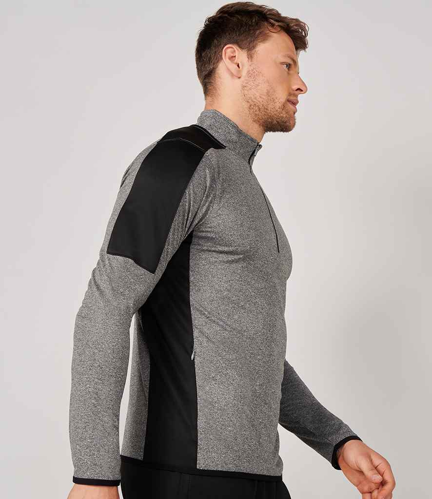 Finden and Hales Contrast Zip Neck Midlayer Top in by Finden + Hales — Custom branded clothing by Print Press, featuring premium embroidery produced in our specialist print lab in the UK.