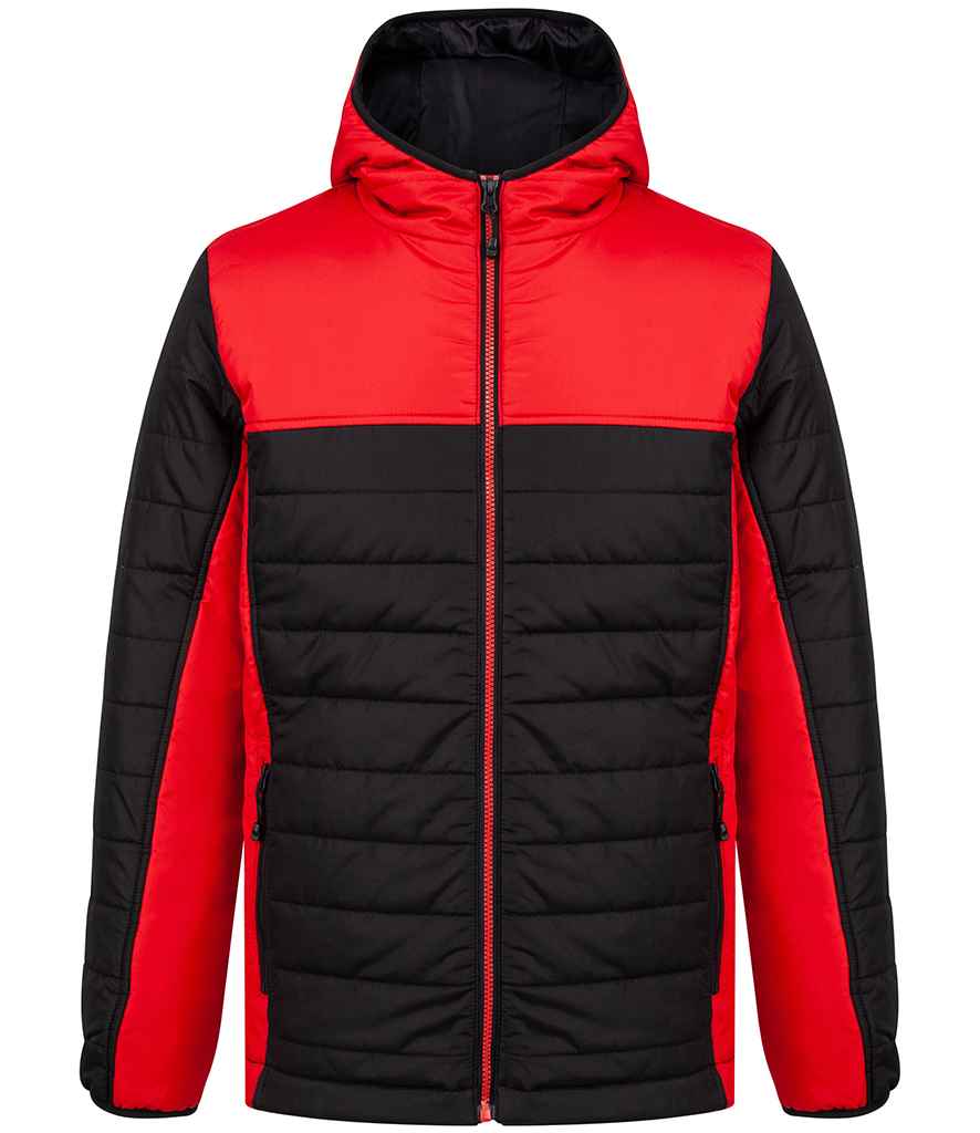 Finden and Hales Contrast Padded Jacket in Black Red by Finden + Hales — Custom branded clothing by Print Press, featuring premium embroidery produced in our specialist print lab in the UK.