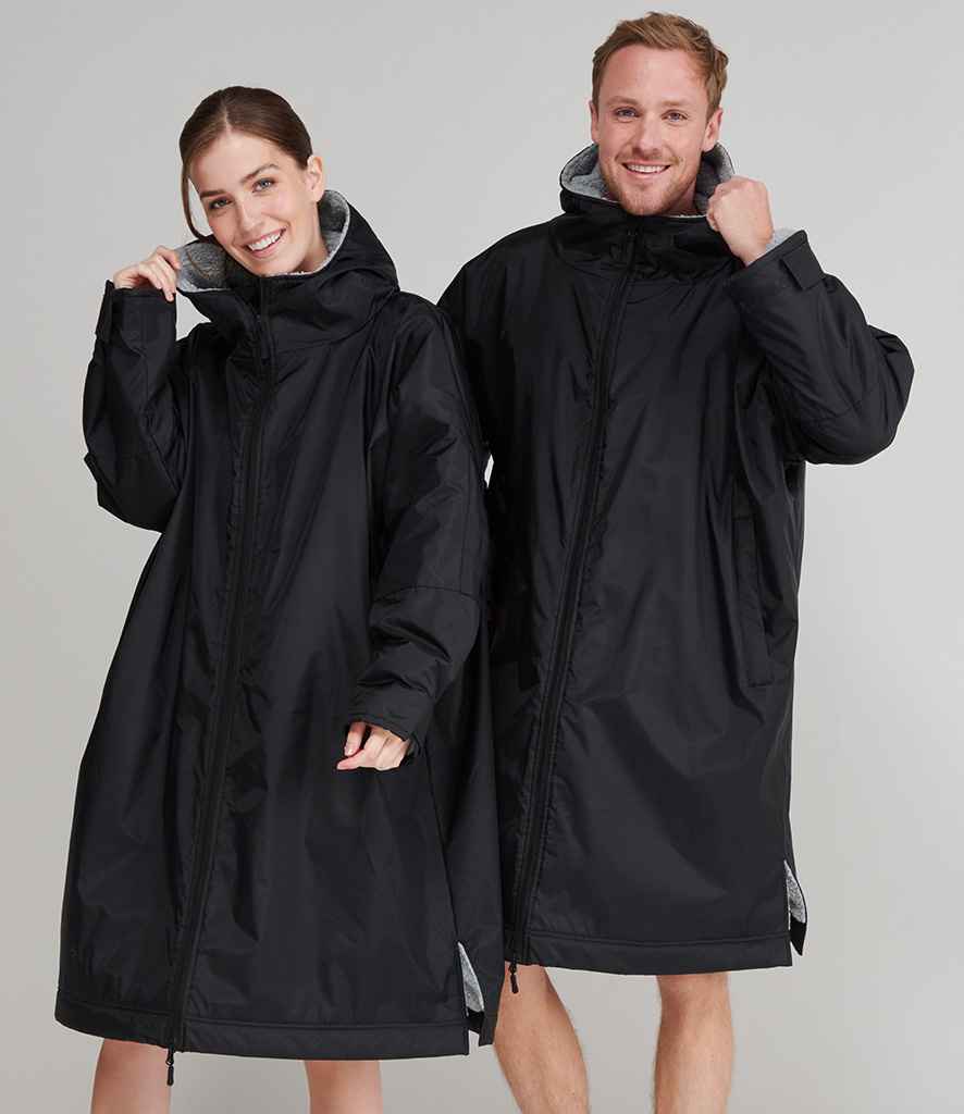 Finden & Hales Adults All Weather Robe in ONE Black by Finden + Hales — Custom branded clothing by Print Press, featuring premium embroidery produced in our specialist print lab in the UK.