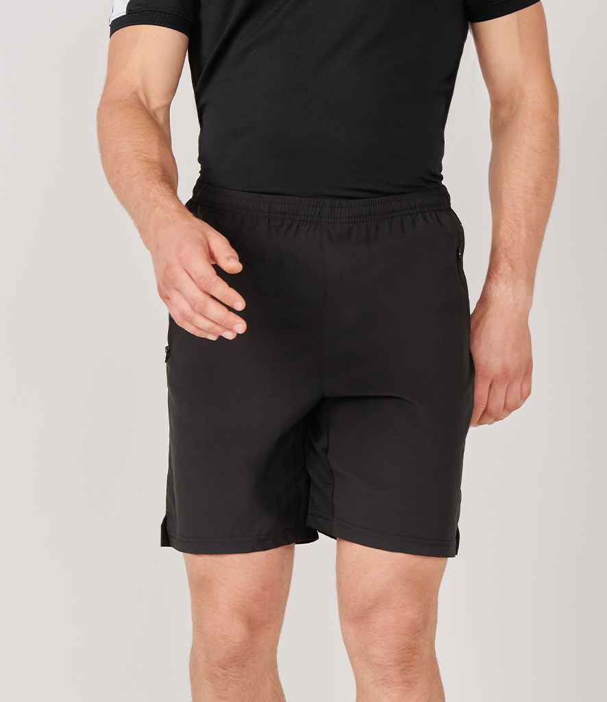 Finden and Hales Pro Stretch Sport Shorts in by Finden + Hales — Custom branded clothing by Print Press, featuring premium embroidery produced in our specialist print lab in the UK.