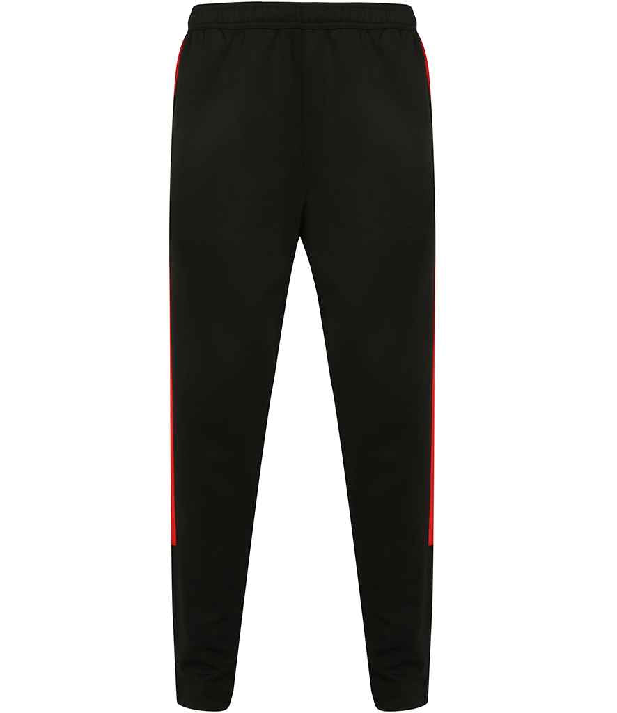 Finden and Hales Knitted Tracksuit Pants in Black Red by Finden + Hales — Custom branded clothing by Print Press, featuring premium embroidery produced in our specialist print lab in the UK.