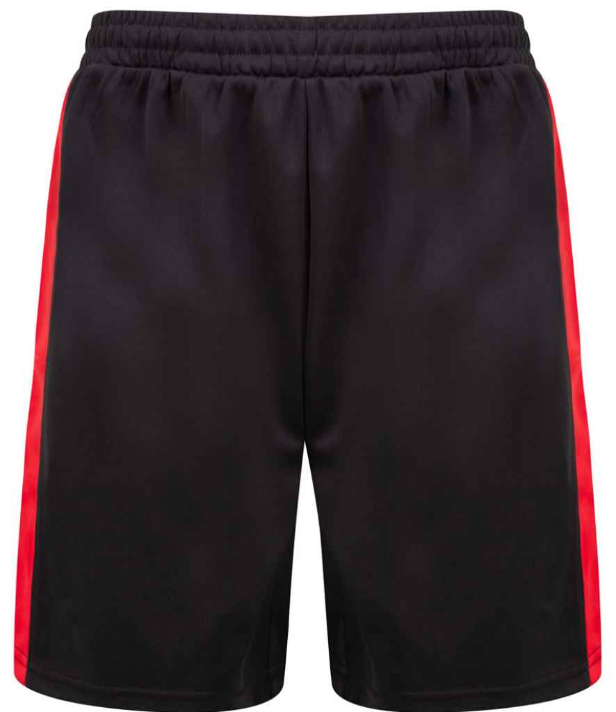 Finden and Hales Knitted Shorts in Black Red by Finden + Hales — Custom branded clothing by Print Press, featuring premium embroidery produced in our specialist print lab in the UK.
