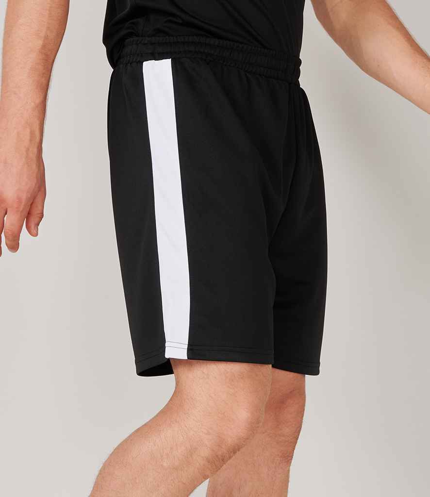 Finden and Hales Knitted Shorts in Black White by Finden + Hales — Custom branded clothing by Print Press, featuring premium embroidery produced in our specialist print lab in the UK.