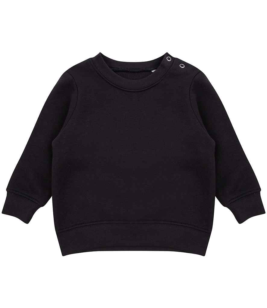Larkwood Baby/Toddler Sweatshirt in Black by Larkwood — Custom branded clothing by Print Press, featuring premium embroidery produced in our specialist print lab in the UK.