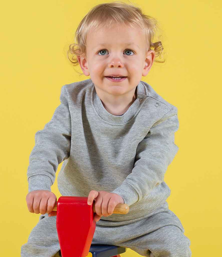 Larkwood Baby/Toddler Sweatshirt in Heather Grey by Larkwood — Custom branded clothing by Print Press, featuring premium embroidery produced in our specialist print lab in the UK.
