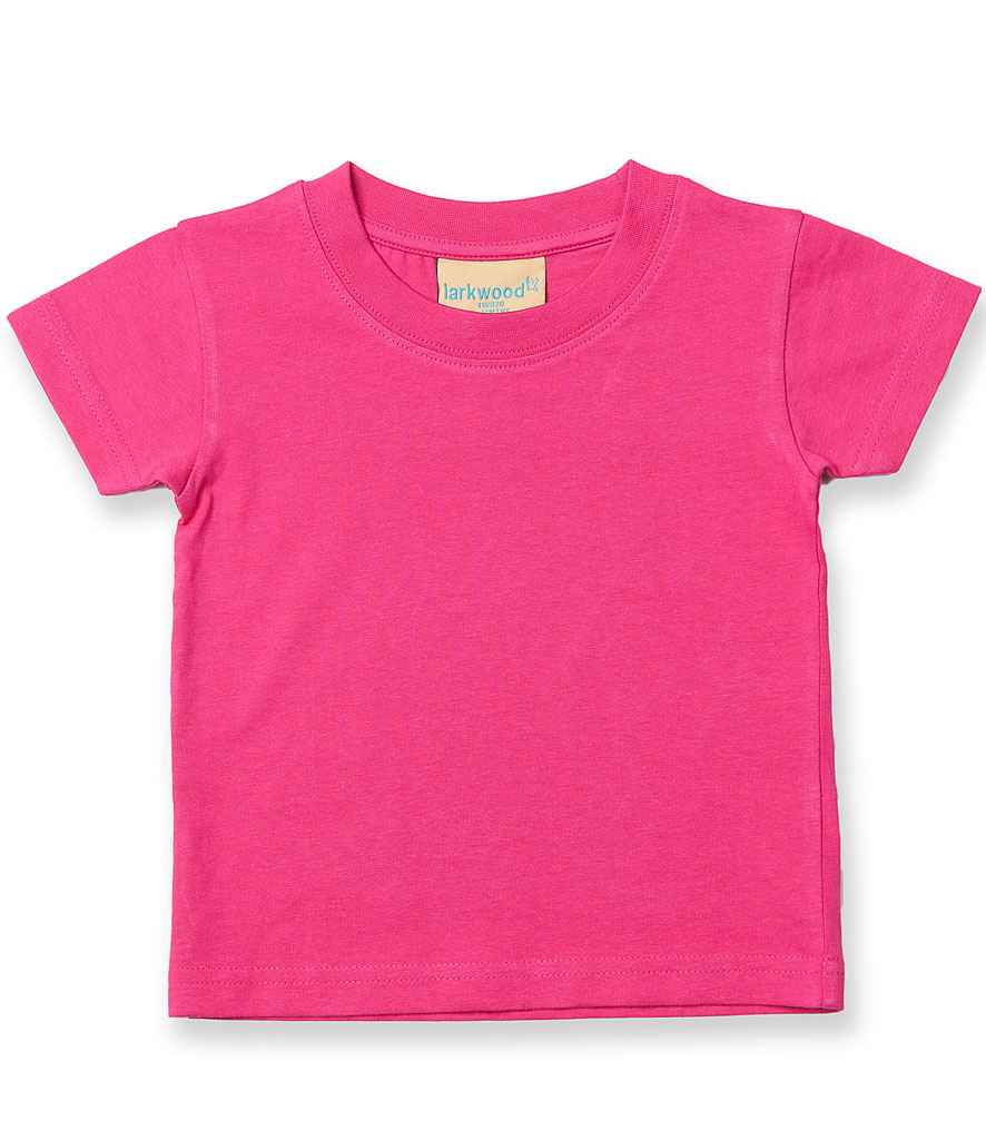 Larkwood Baby/Toddler T-Shirt in by Larkwood — Custom branded clothing by Print Press, featuring premium embroidery produced in our specialist print lab in the UK.