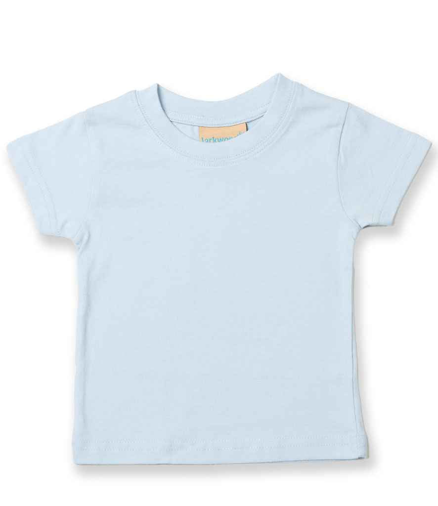 Larkwood Baby/Toddler T-Shirt in Pale Blue by Larkwood — Custom branded clothing by Print Press, featuring premium embroidery produced in our specialist print lab in the UK.
