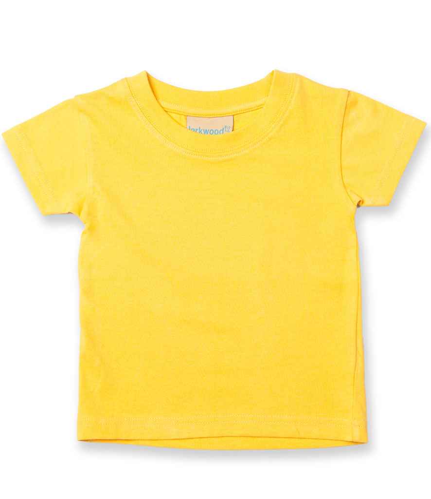 Larkwood Baby/Toddler T-Shirt in Sunflower by Larkwood — Custom branded clothing by Print Press, featuring premium embroidery produced in our specialist print lab in the UK.