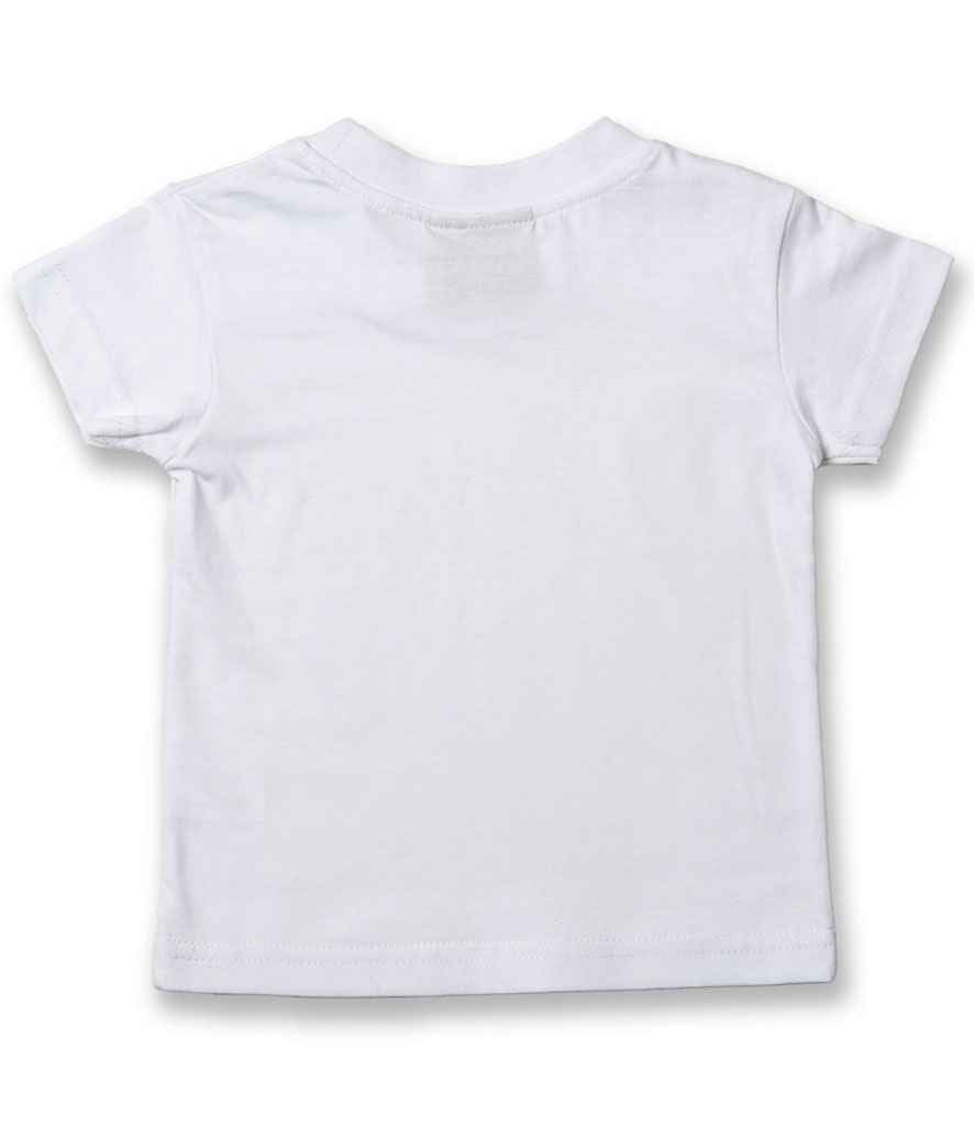Larkwood Baby/Toddler T-Shirt in by Larkwood — Custom branded clothing by Print Press, featuring premium embroidery produced in our specialist print lab in the UK.