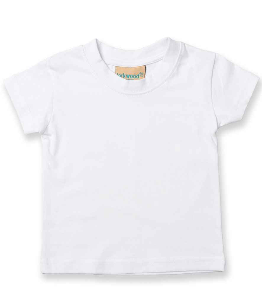 Larkwood Baby/Toddler T-Shirt in by Larkwood — Custom branded clothing by Print Press, featuring premium embroidery produced in our specialist print lab in the UK.