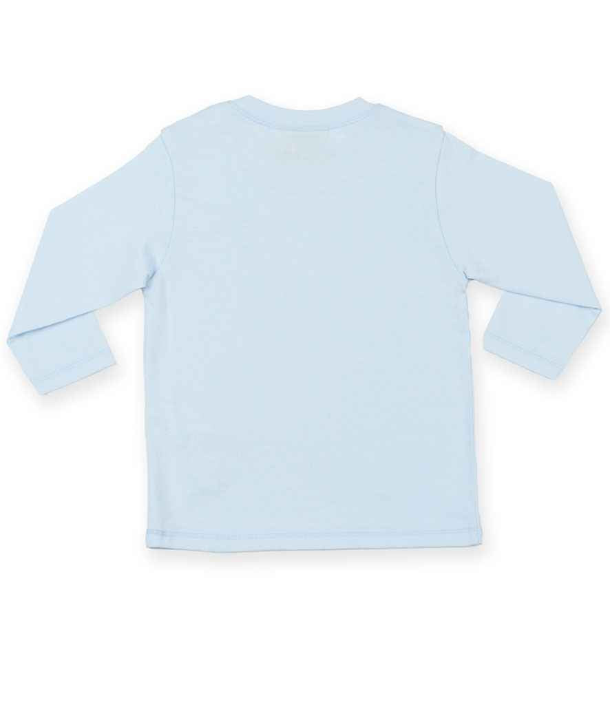 Larkwood Baby/Toddler Long Sleeve T-Shirt in by Larkwood — Custom branded clothing by Print Press, featuring premium embroidery produced in our specialist print lab in the UK.