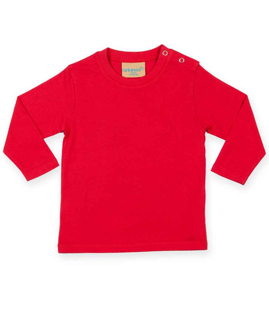 Larkwood Baby/Toddler Long Sleeve T-Shirt in by Larkwood — Custom branded clothing by Print Press, featuring premium embroidery produced in our specialist print lab in the UK.