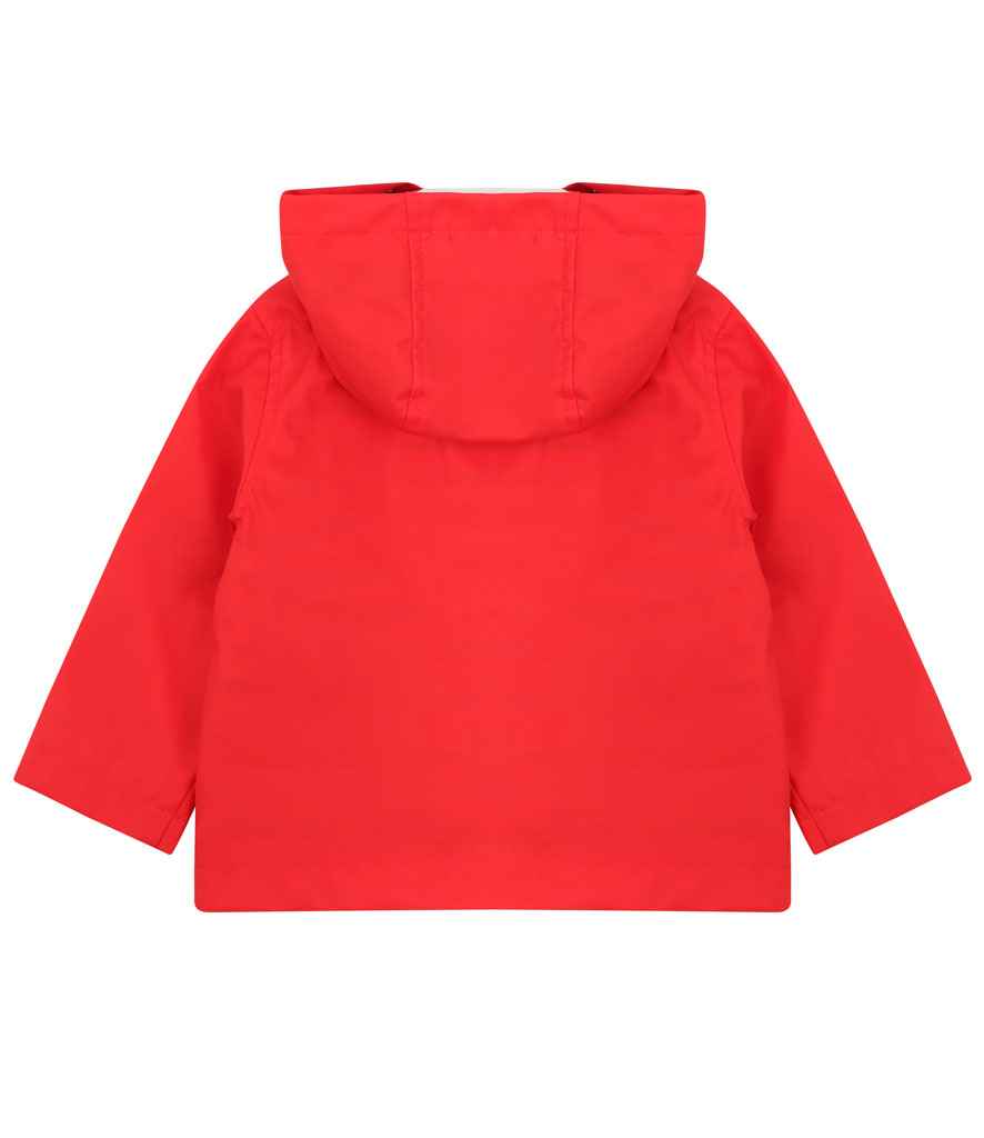 Larkwood Baby/Toddler Rain Jacket in by Larkwood — Custom branded clothing by Print Press, featuring premium embroidery produced in our specialist print lab in the UK.