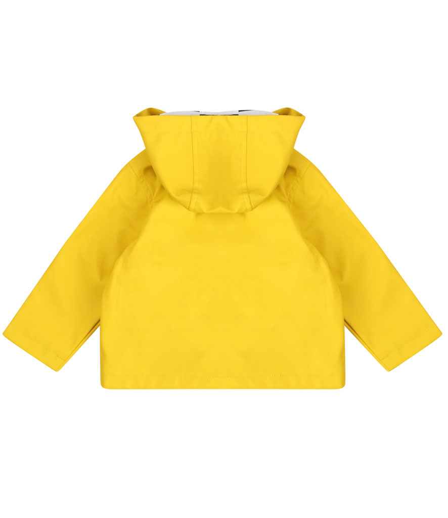 Larkwood Baby/Toddler Rain Jacket in by Larkwood — Custom branded clothing by Print Press, featuring premium embroidery produced in our specialist print lab in the UK.