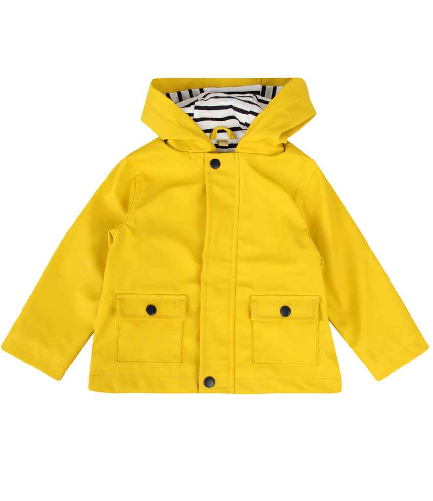 Larkwood Baby/Toddler Rain Jacket in by Larkwood — Custom branded clothing by Print Press, featuring premium embroidery produced in our specialist print lab in the UK.