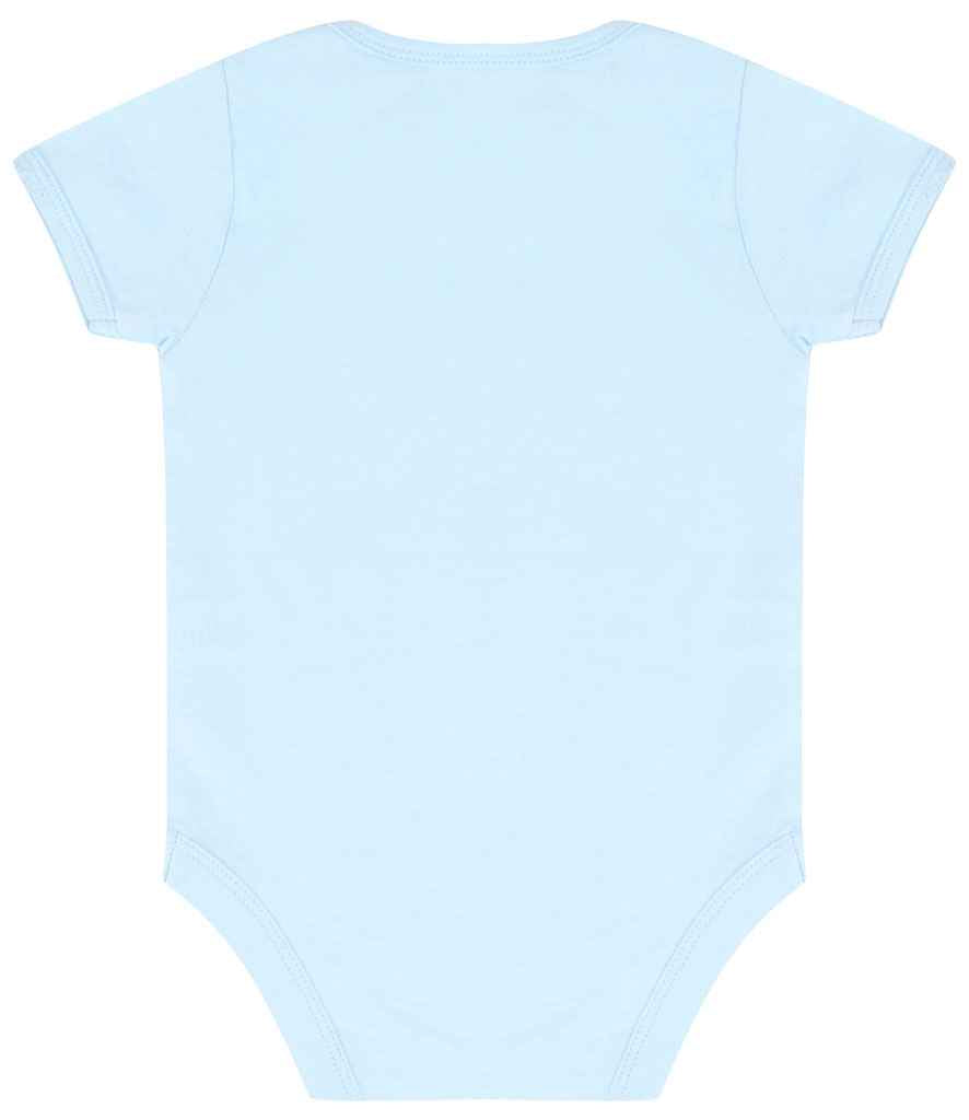 Larkwood Essential Short Sleeve Baby Bodysuit in by Larkwood — Custom branded clothing by Print Press, featuring premium embroidery produced in our specialist print lab in the UK.