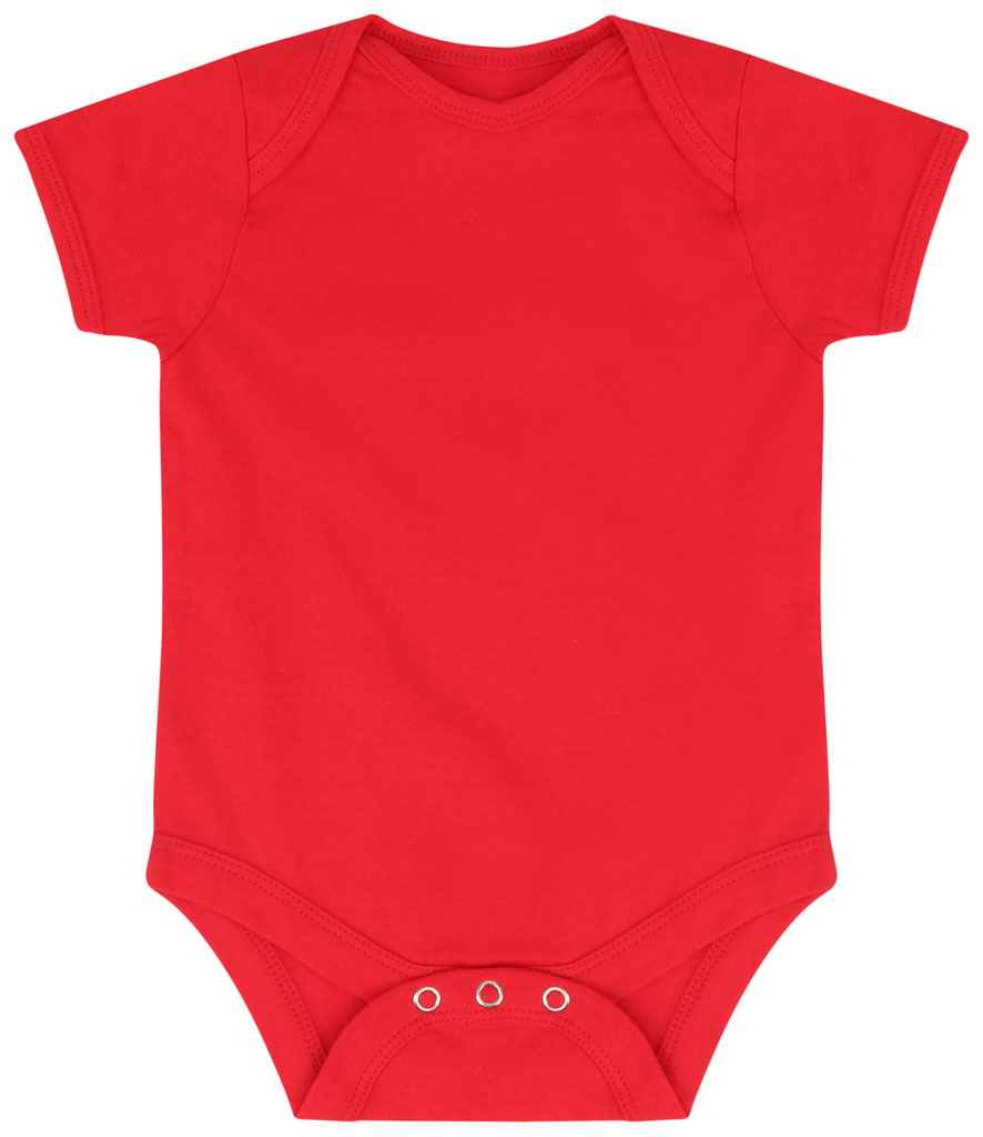 Larkwood Essential Short Sleeve Baby Bodysuit in by Larkwood — Custom branded clothing by Print Press, featuring premium embroidery produced in our specialist print lab in the UK.