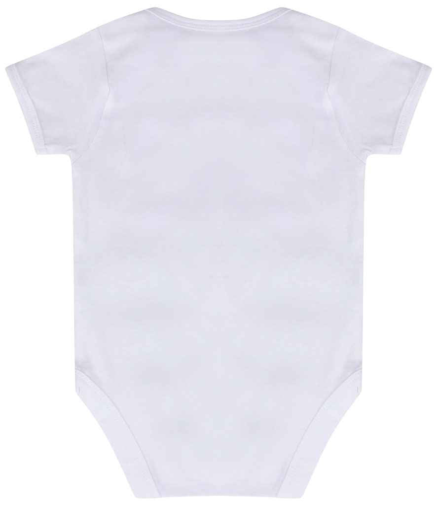 Larkwood Essential Short Sleeve Baby Bodysuit in by Larkwood — Custom branded clothing by Print Press, featuring premium embroidery produced in our specialist print lab in the UK.