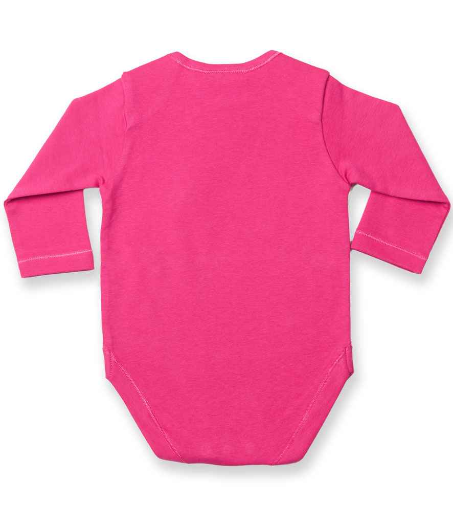 Larkwood Long Sleeve Baby Bodysuit in by Larkwood — Custom branded clothing by Print Press, featuring premium embroidery produced in our specialist print lab in the UK.