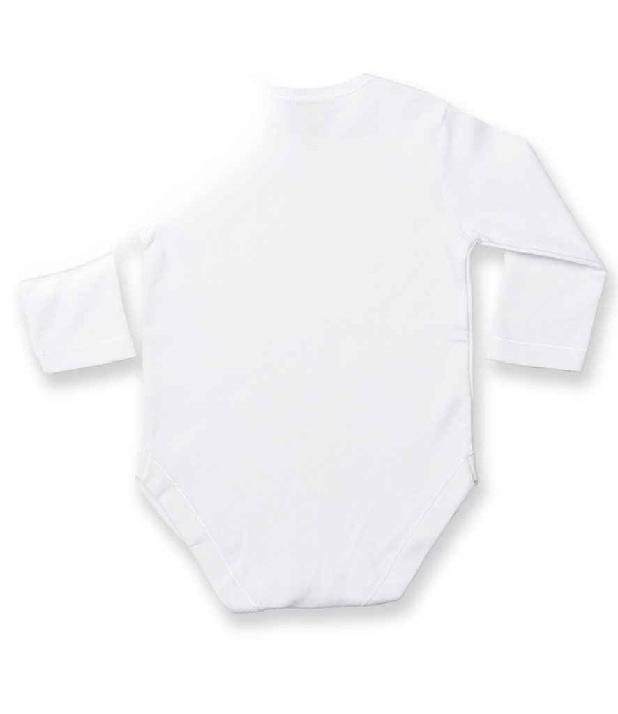 Larkwood Long Sleeve Baby Bodysuit in by Larkwood — Custom branded clothing by Print Press, featuring premium embroidery produced in our specialist print lab in the UK.