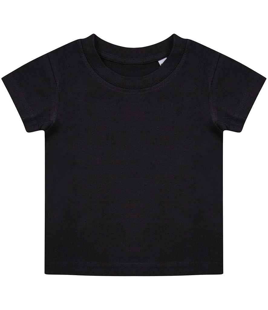 Larkwood Baby/Toddler Organic T-Shirt in Black by Larkwood — Custom branded clothing by Print Press, featuring premium embroidery produced in our specialist print lab in the UK.