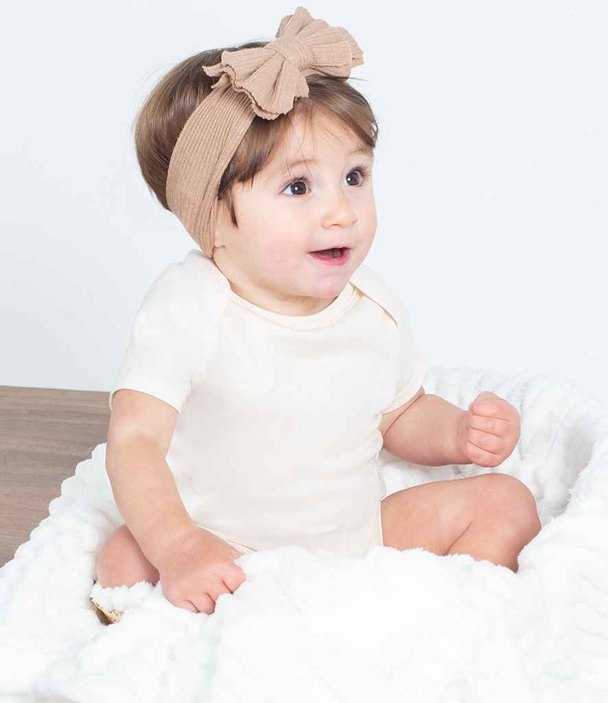 Larkwood Organic Baby Bodysuit in by Larkwood — Custom branded clothing by Print Press, featuring premium embroidery produced in our specialist print lab in the UK.