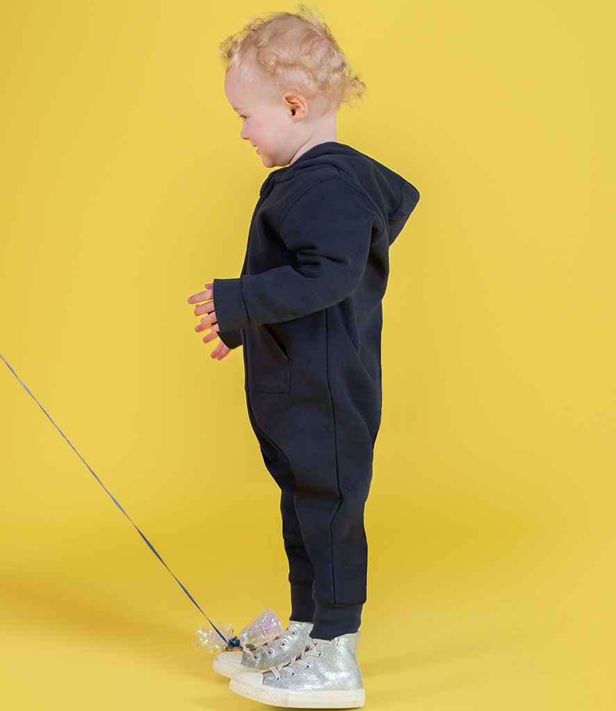 Larkwood Baby/Toddler Fleece All In One in Navy by Larkwood — Custom branded clothing by Print Press, featuring premium embroidery produced in our specialist print lab in the UK.