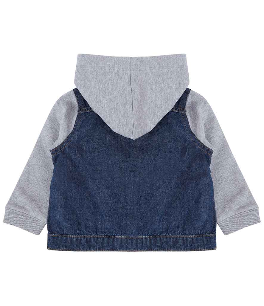 Larkwood Kids Denim Jacket in by Larkwood — Custom branded clothing by Print Press, featuring premium embroidery produced in our specialist print lab in the UK.