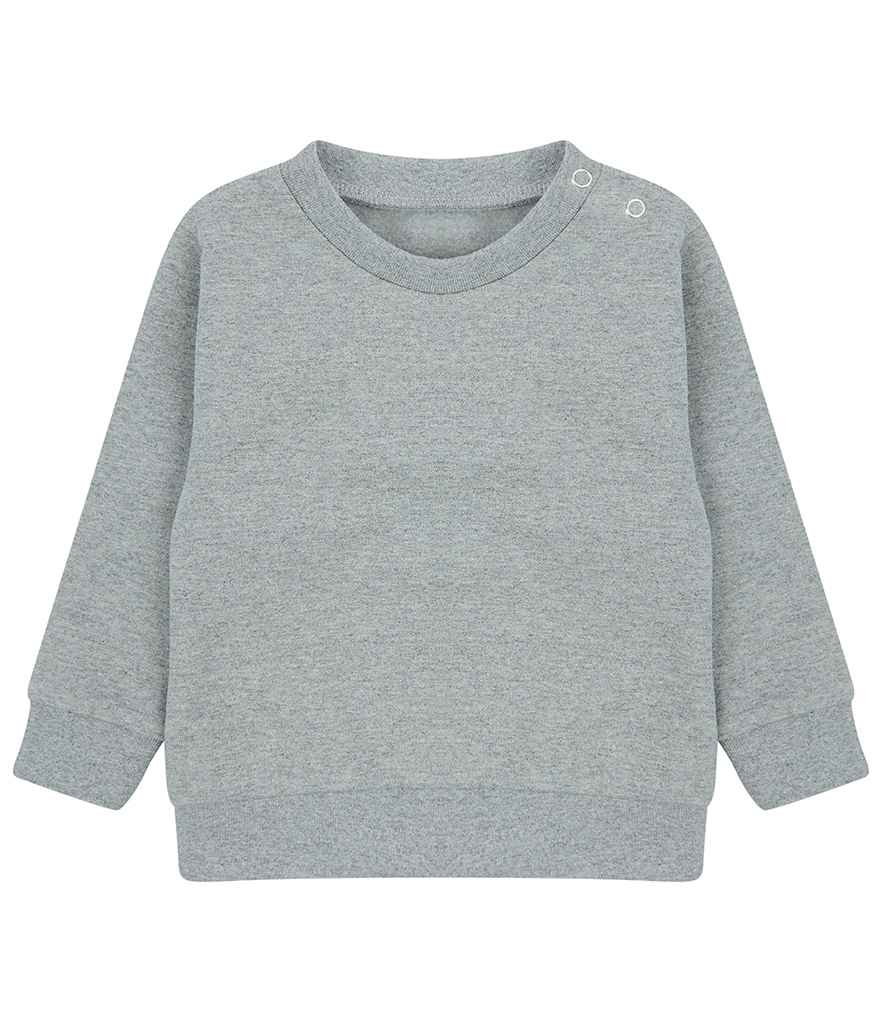 Larkwood Kids Sustainable Sweatshirt in Heather Grey by Larkwood — Custom branded clothing by Print Press, featuring premium embroidery produced in our specialist print lab in the UK.
