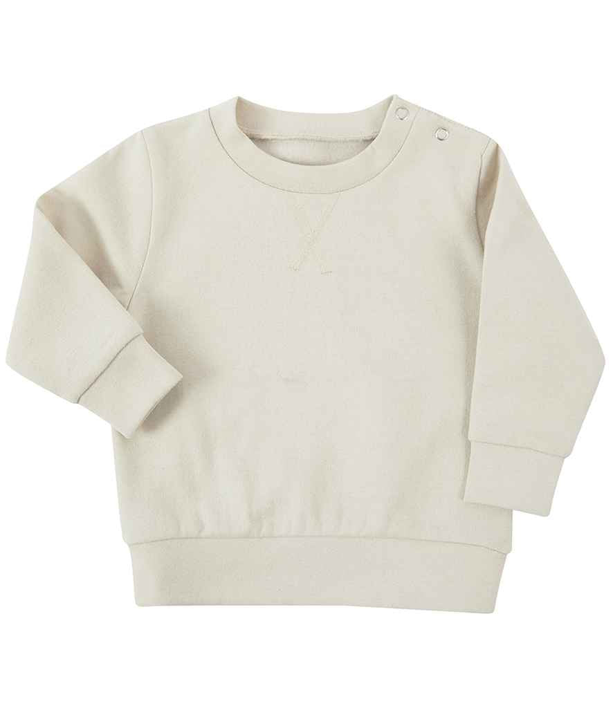 Larkwood Kids Sustainable Sweatshirt in Light Stone by Larkwood — Custom branded clothing by Print Press, featuring premium embroidery produced in our specialist print lab in the UK.
