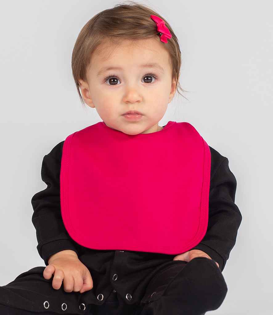 Larkwood Baby/Toddler Bib in ONE by Larkwood — Custom branded clothing by Print Press, featuring premium embroidery produced in our specialist print lab in the UK.