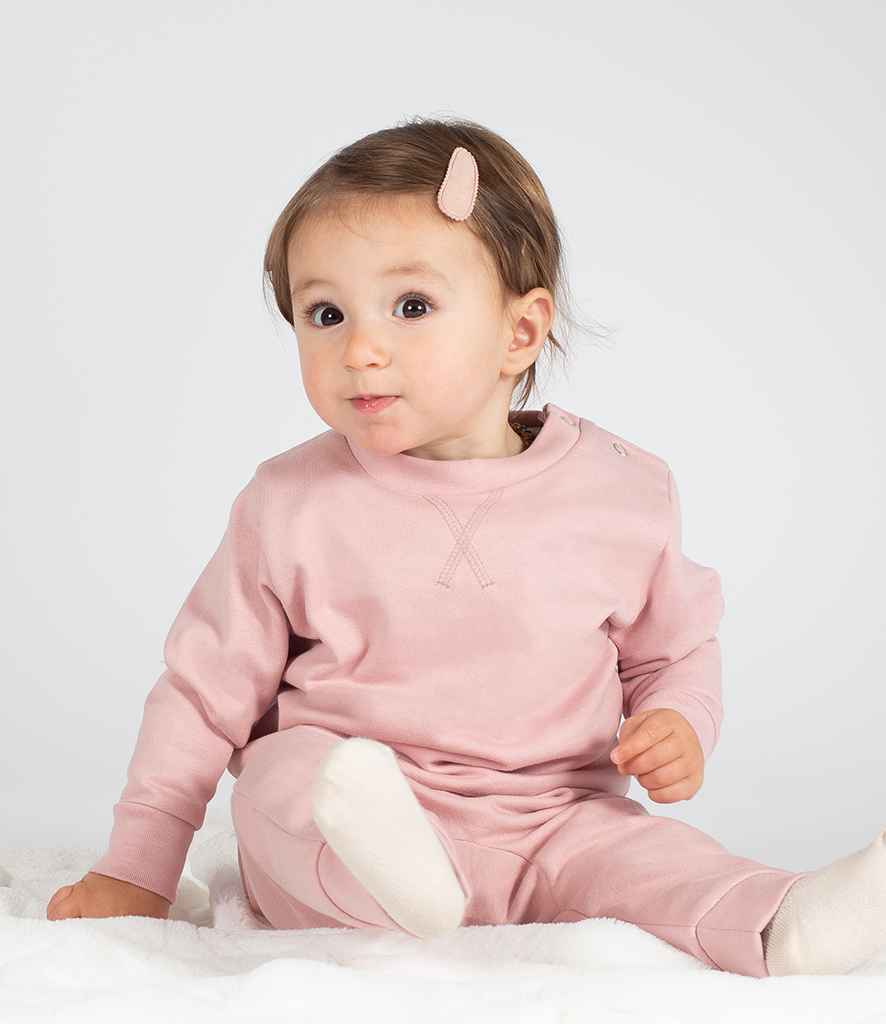 Larkwood Kids Sustainable Joggers in Soft Pink by Larkwood — Custom branded clothing by Print Press, featuring premium embroidery produced in our specialist print lab in the UK.